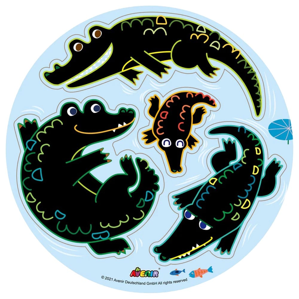 Scratch 'N' Catch Art - 14 piece(s) wooden scratch pen fishing rod