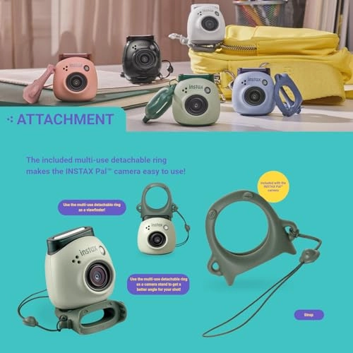 INSTAX PAL - Lavender Blue + Instax PAL Case + Memory Card - 32GB + Multiuse Detachable Ring + USB-C Charging Cable