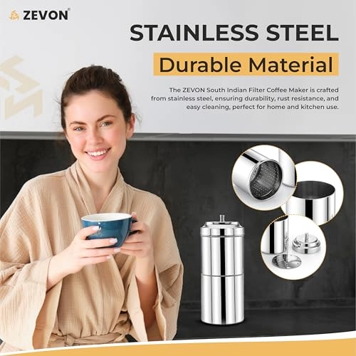 Filter Coffee Maker - 200 Milliliters Stainless Steel Permanent Filter