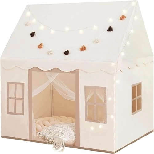 MZA STORES Large Kids Tent - 52" x35" x 52" Star Lights Washable