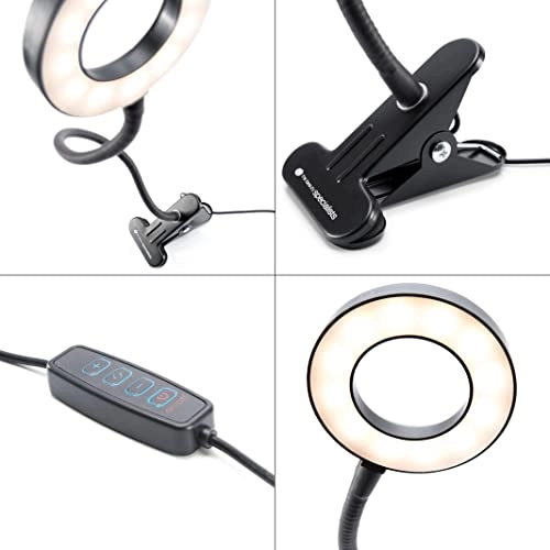 Beauty station LED ring light - USB powered Dimmable
