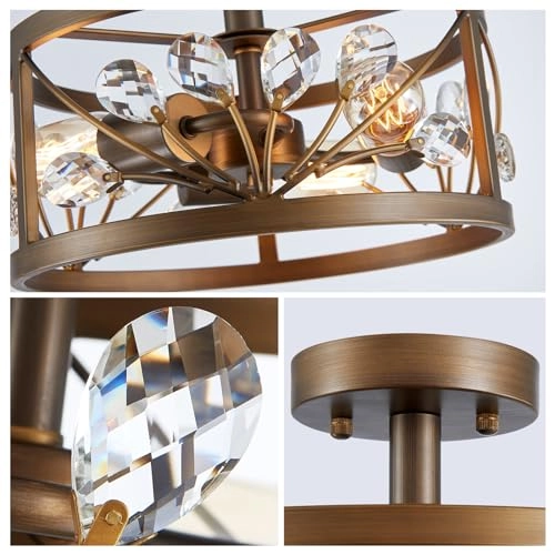 Crystal Leaf Chandelier