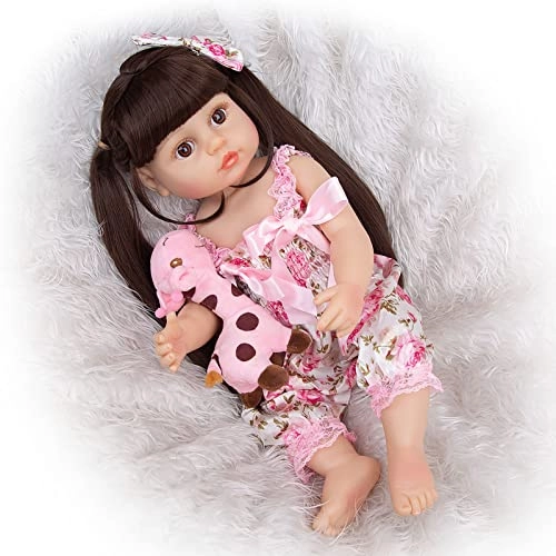 Reborn Baby Doll - 22 Inch Vinyl Brown Eyes