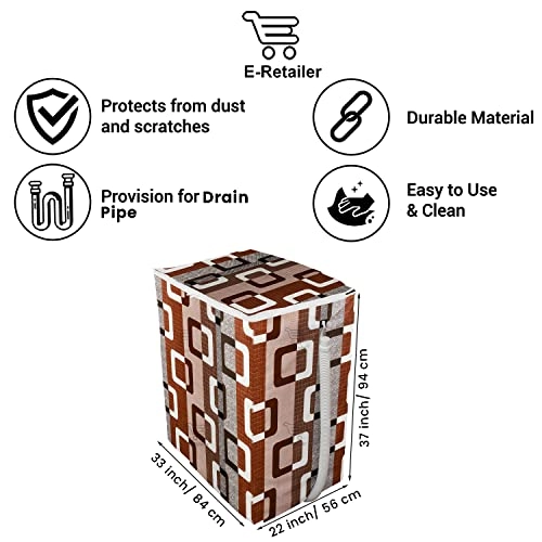 PVC Waterproof Front Load Washing Machine Cover - 5KG to 7.5KG Blue