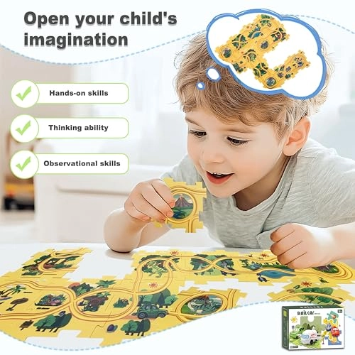 Puzzle Track Car Play Set (LHB004-GDC25)