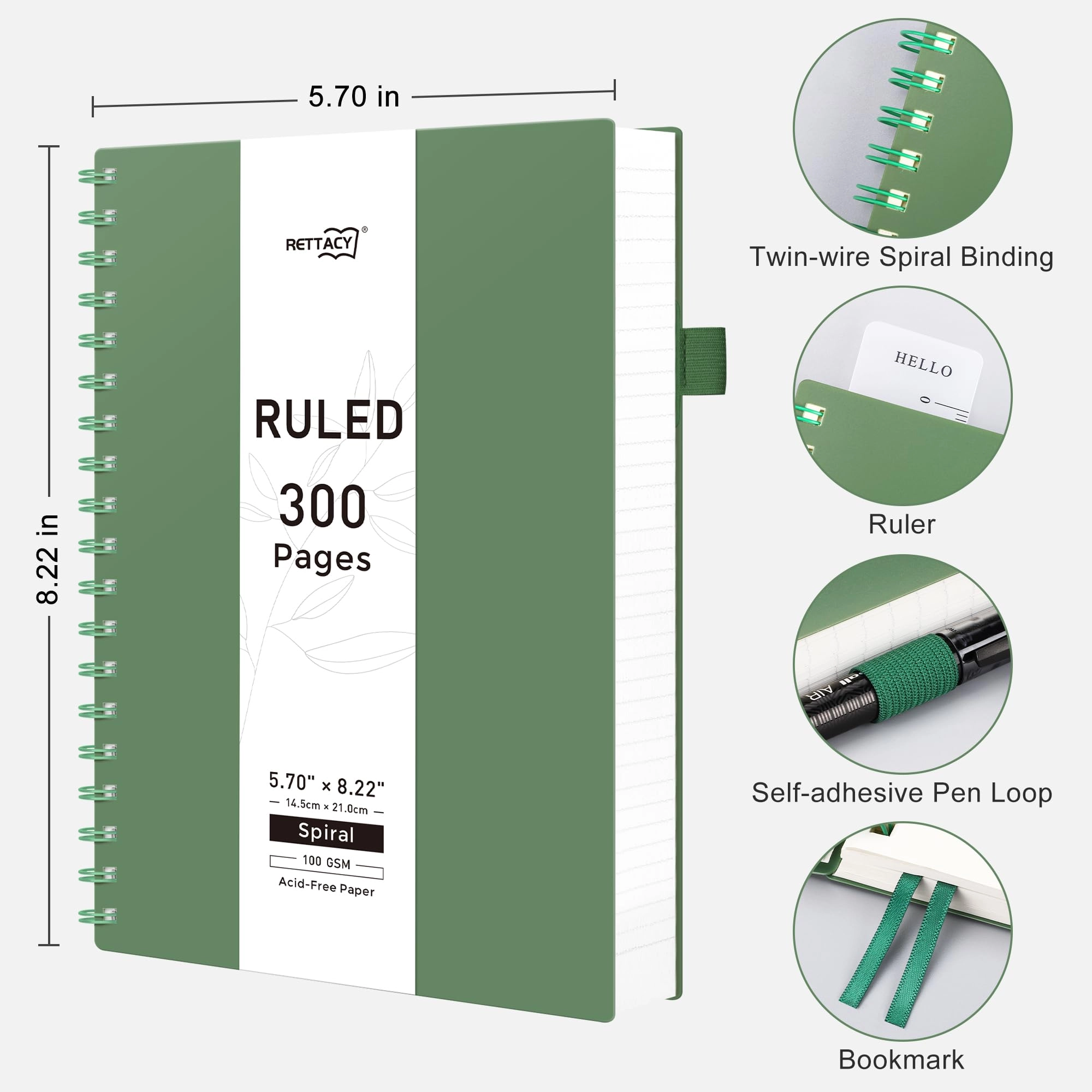 Notebook A5 Spiral - Lined 150 Sheets