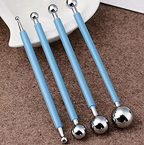 Mandala Dotting Tool + Acrylic Paint + Clay + Instruction Booklet - 100g 4pcs.
