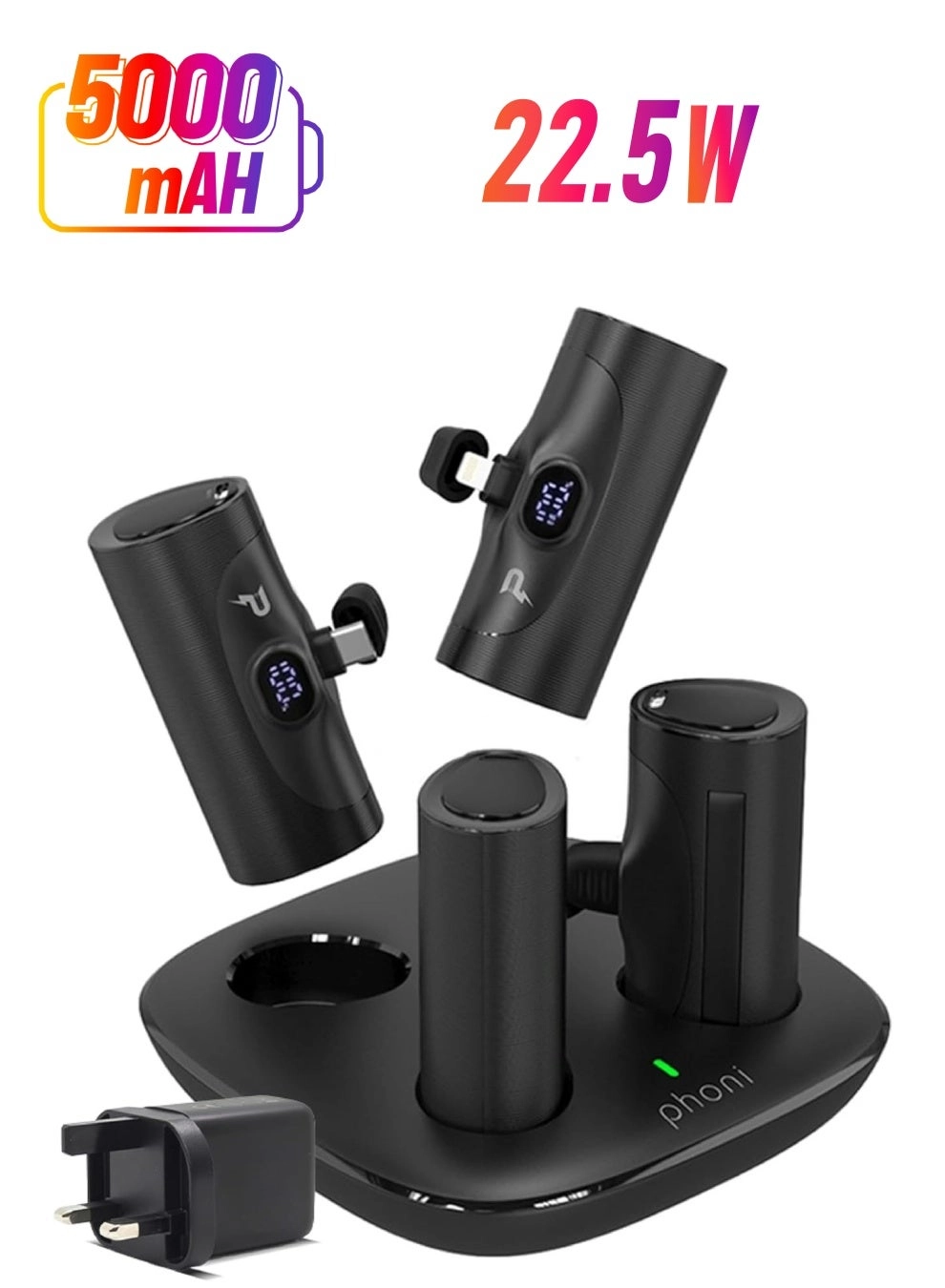 4-in-1 Power Bank Station - 5000mAh 30 Watt 4