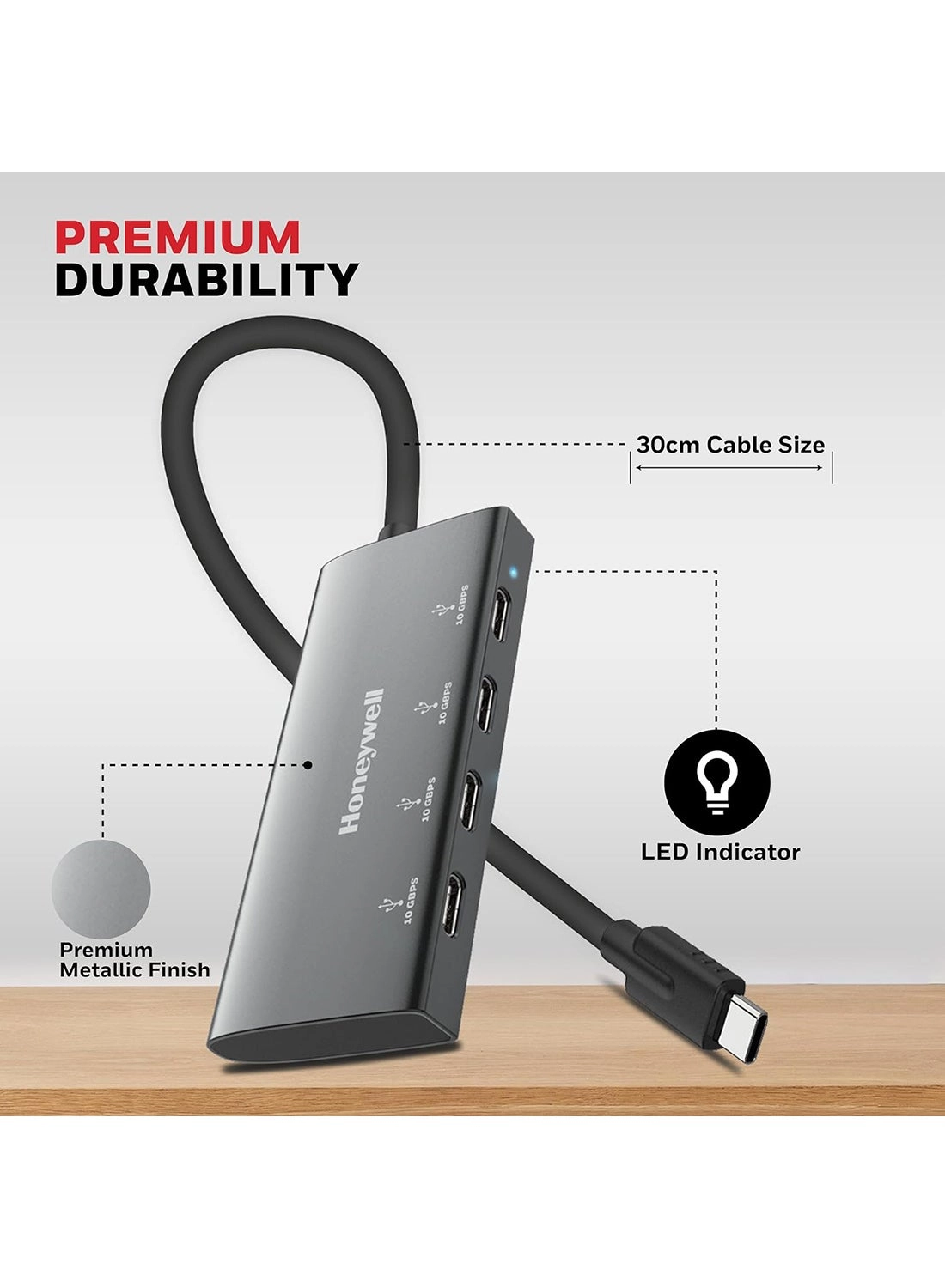 Momentum Type C to 4 Port Type C Hub - 10 Gbps 4 Type C 3.2 Gen2