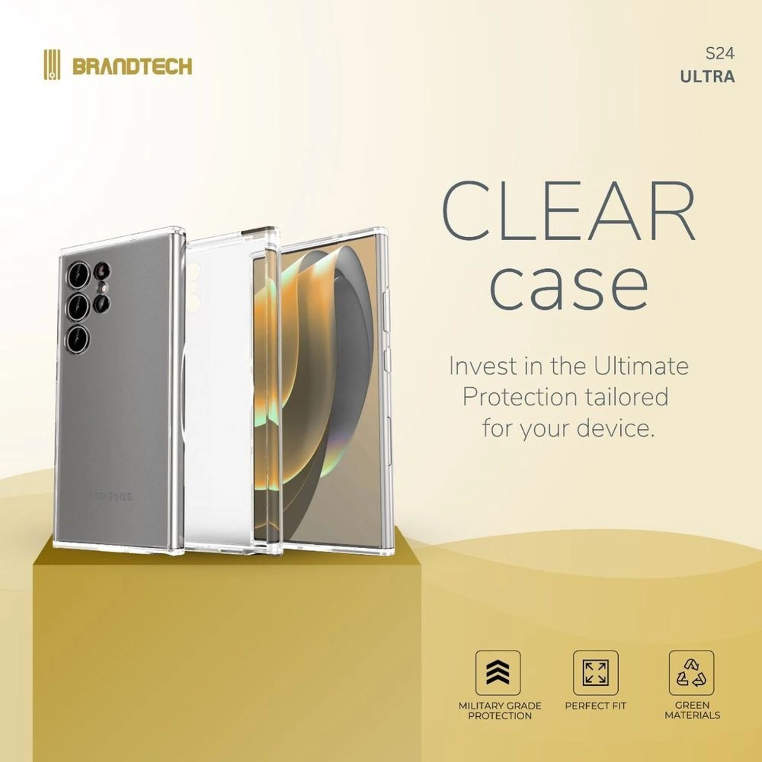 Case With Screen Protector for Galaxy S24 Ultra