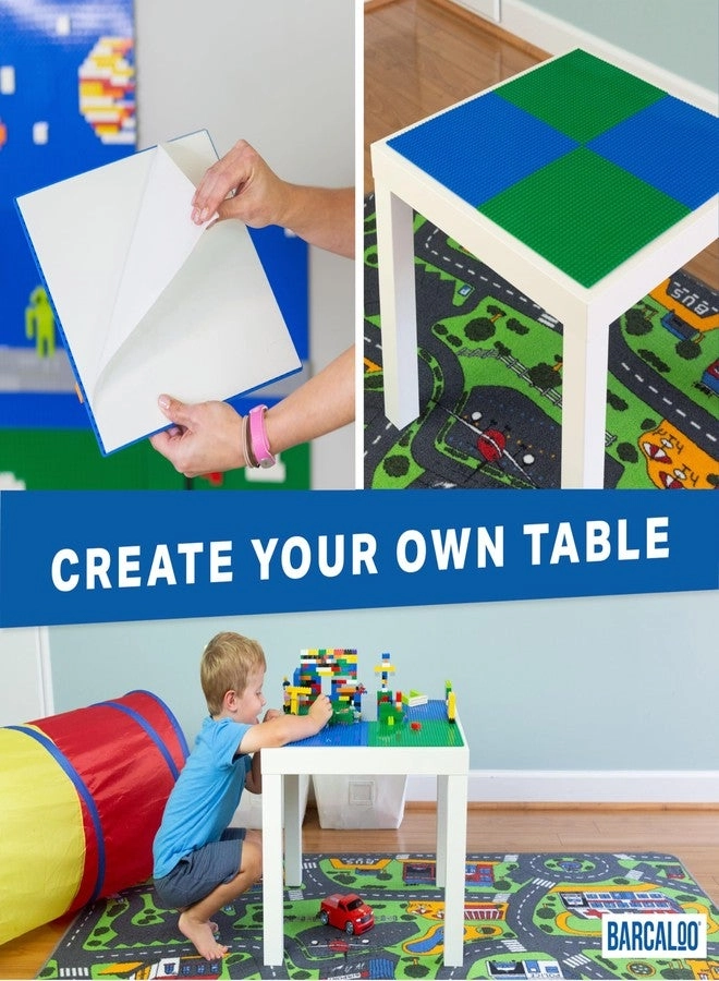 Peel and Stick Self Adhesive Baseplates Mat - 10x10 Inch 4 Pack