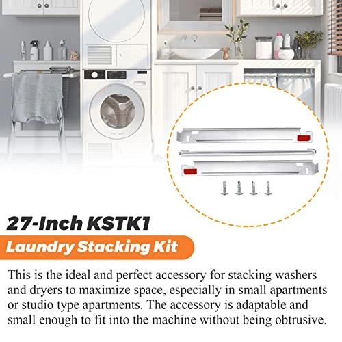 KSTK1 - Compatible with most 27" LG washers and dryers|Compatible with most Samsung 27" wide front-load washers and dryers|Works with Whirlpool, General Electric, Kenmore