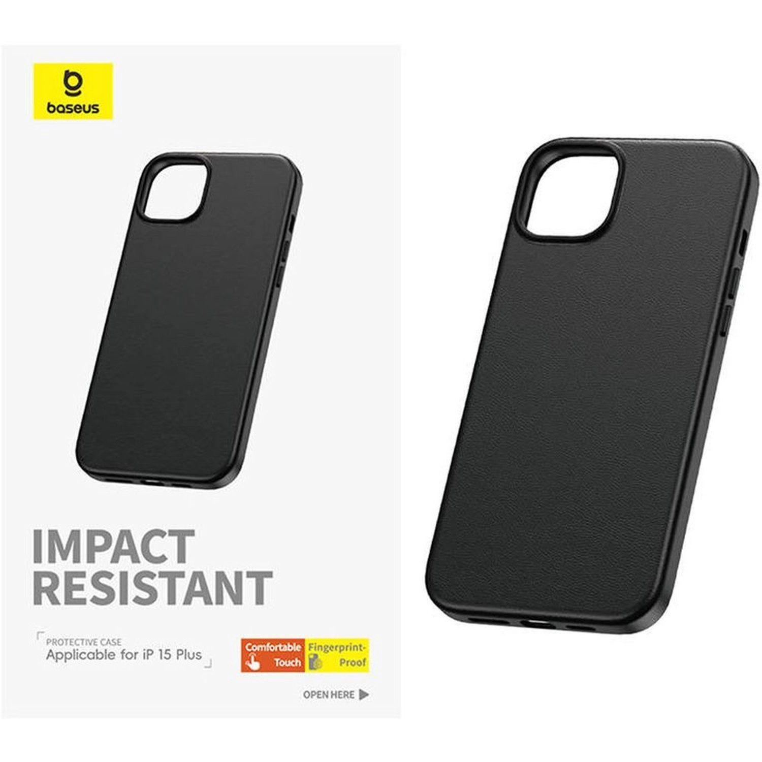 Fauxther Series Magnetic Case Cluster - PU Case for iPhone 15 Plus