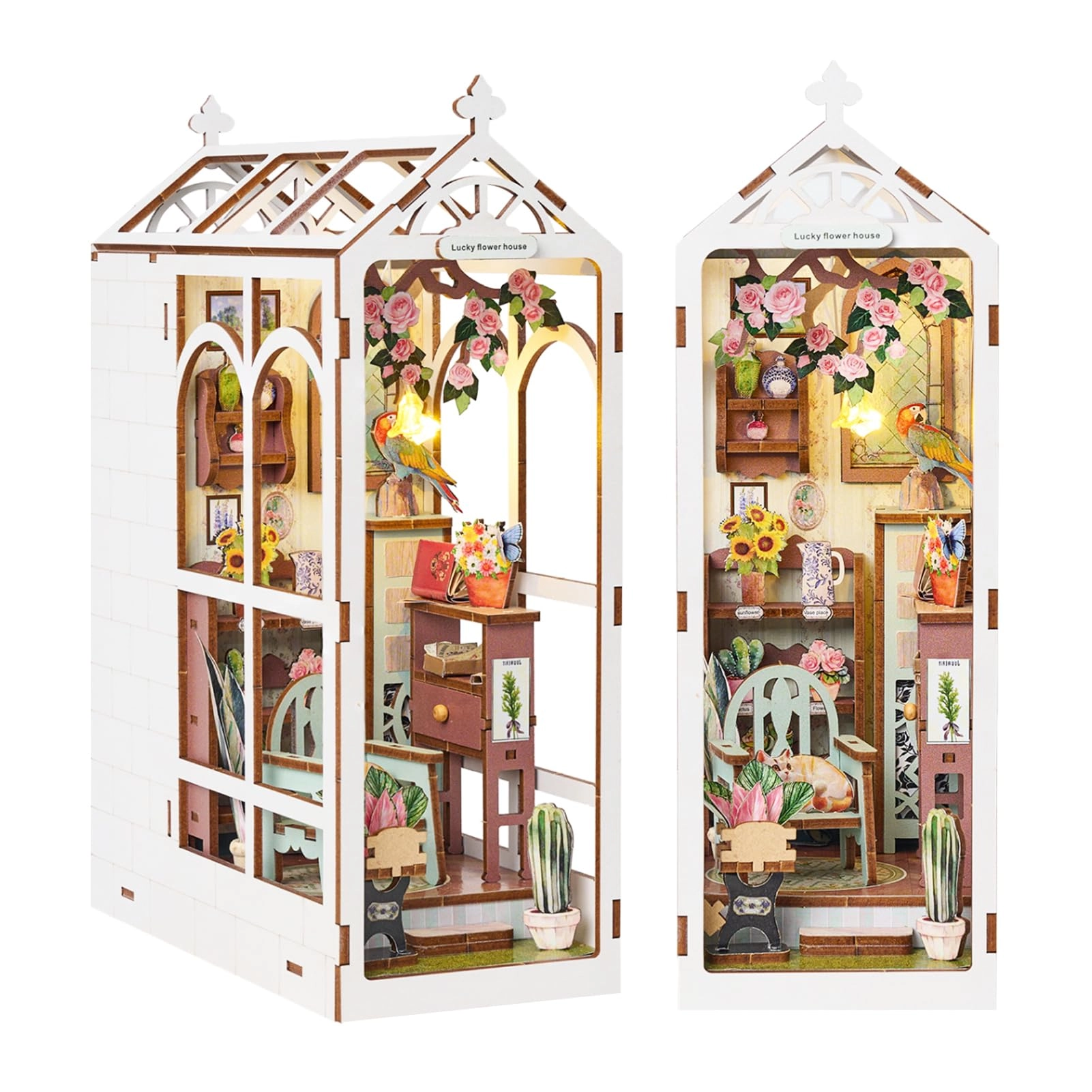 DIY Book Nook Kit - FLOWER HOUSE BOOKNOOK 1/32