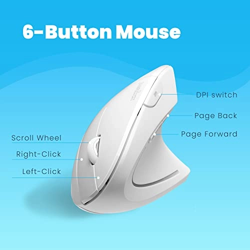 PERIMICE-713W Ergonomic Vertical Mouse - Wireless