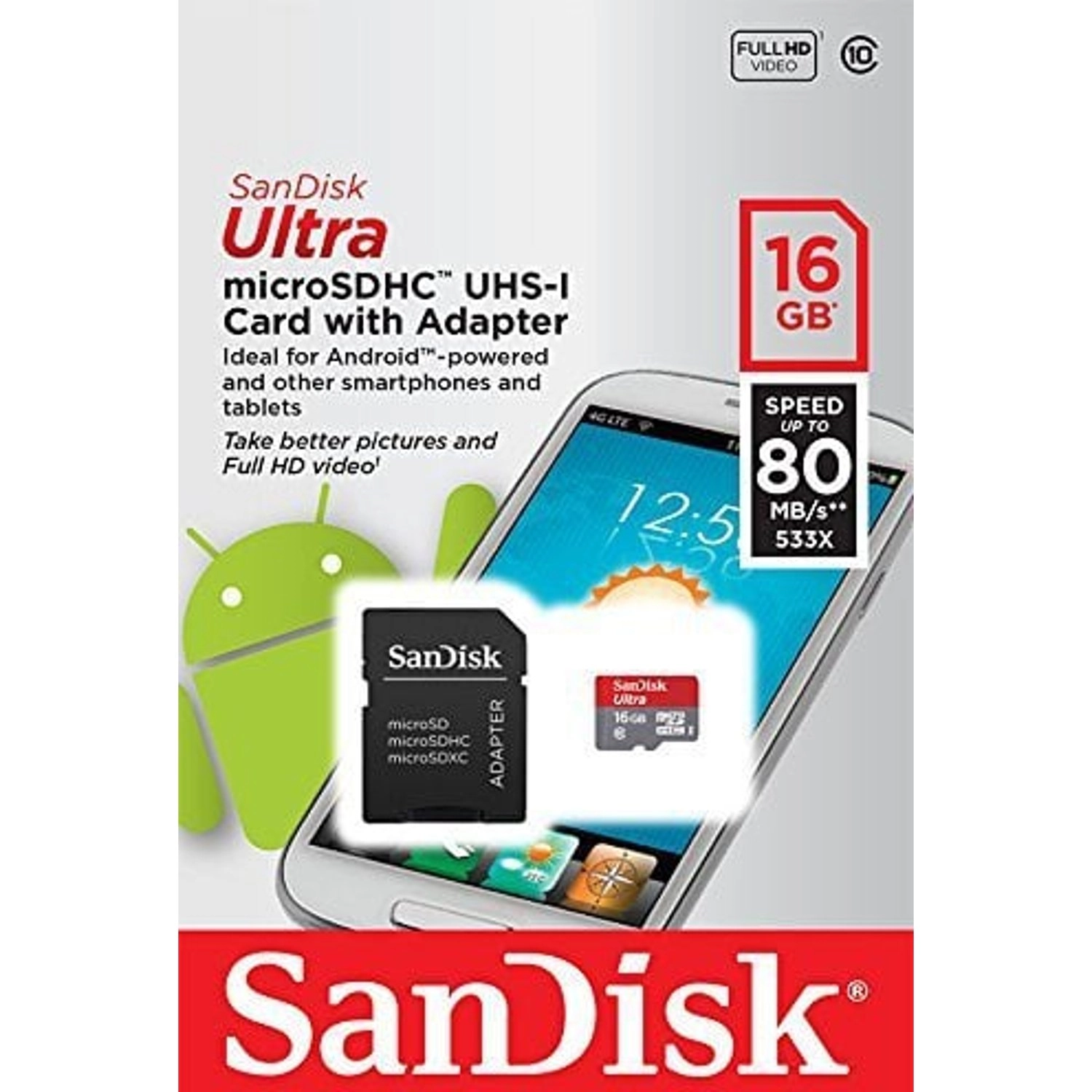 SanDisk Ultra MicroSDHC UHS-I 16GB