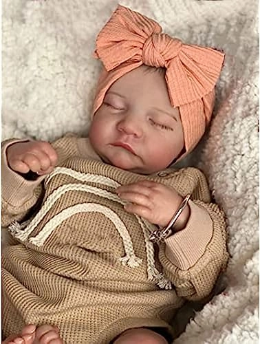 Levi Reborn Baby Doll - 48 cm Silicone Eyes Closed Ages 3+