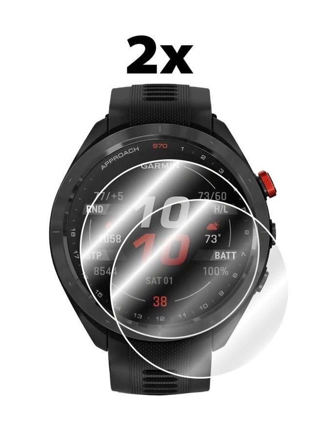 Screen Protector Garmin Approach S70 - Hydrogel 2-Pack - 47 mm