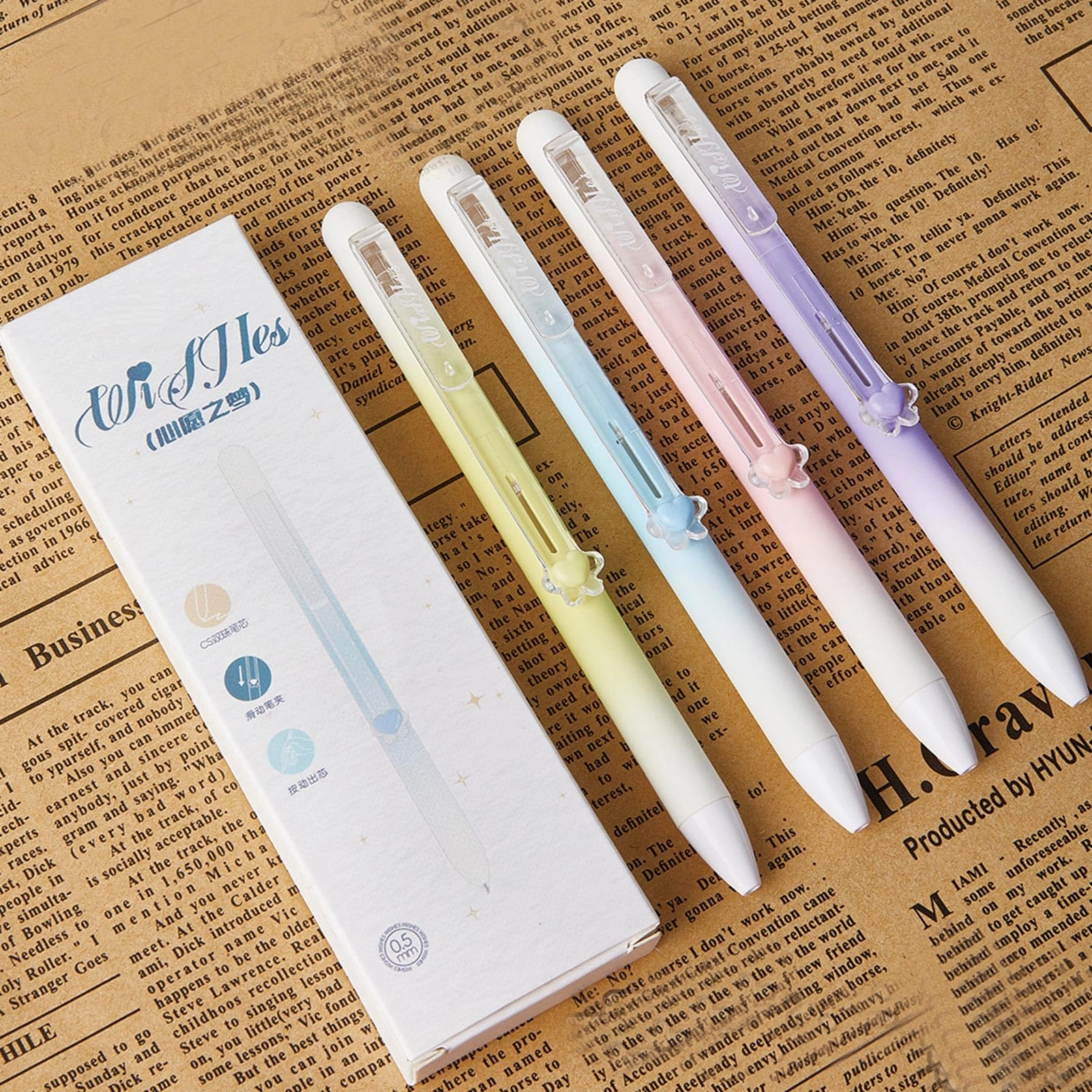 Cute Cat Erasable Pens - 4.0 Count 0.5mm