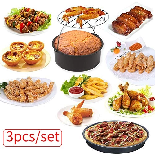 Cake Barell + Pizza Tray + BBQ Rack - Stainless steel 3pcs/set