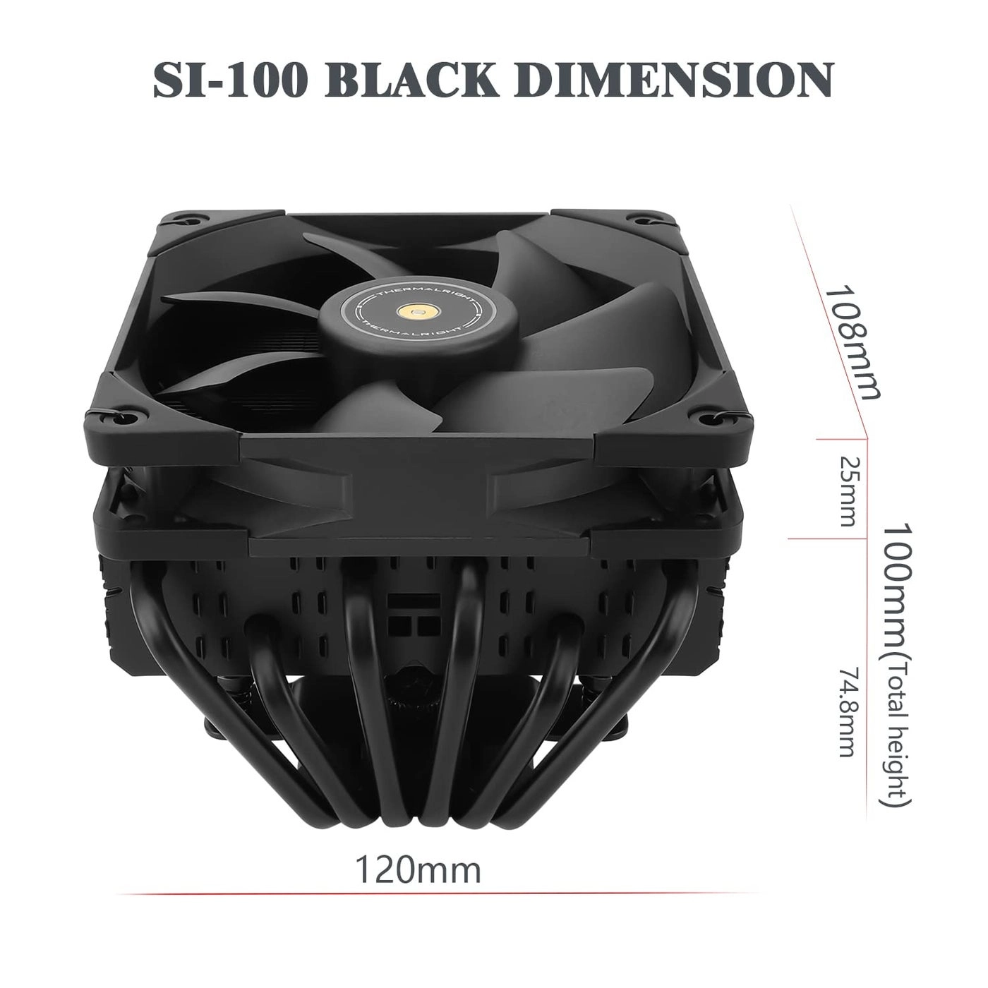 SI-100 - CPU Air Cooler 6Ã—6mm Heat Pipes