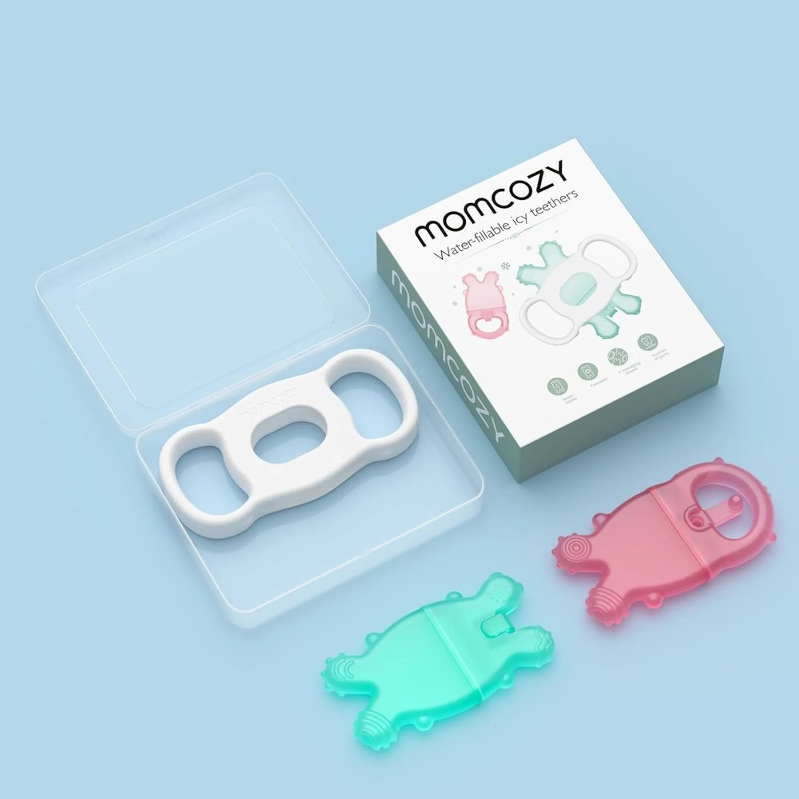 Water-Fillable Icy Teethers - BPA-free silicone