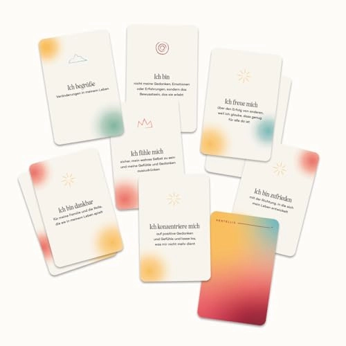 Affirmation Cards - 110 Affirmations Card Game (German)