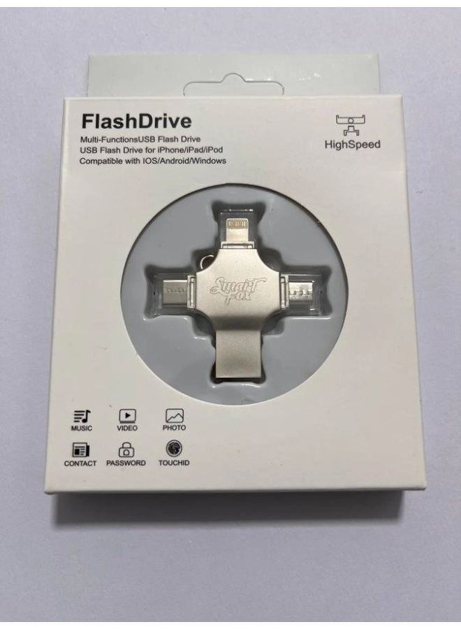 MAKS & CO. 4-in-1 USB Flash Drive - USB 3.0 Lightning USB-A Type-C Micro USB 512GB