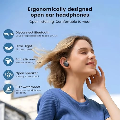 Open Ear Headphones Wireless Headphone