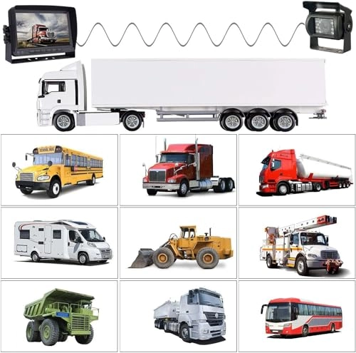 4Pin Rearview Camera - Night Vision 628x586pixles + 7" TFT LCD Monitor - 800x480