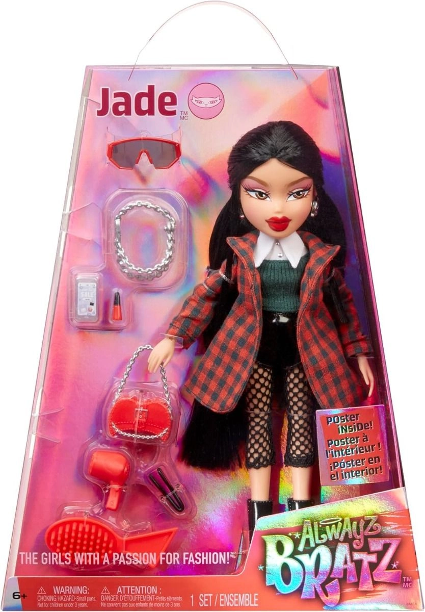 Jade Fashion Doll - 10 Accessories Poster Ages 6+