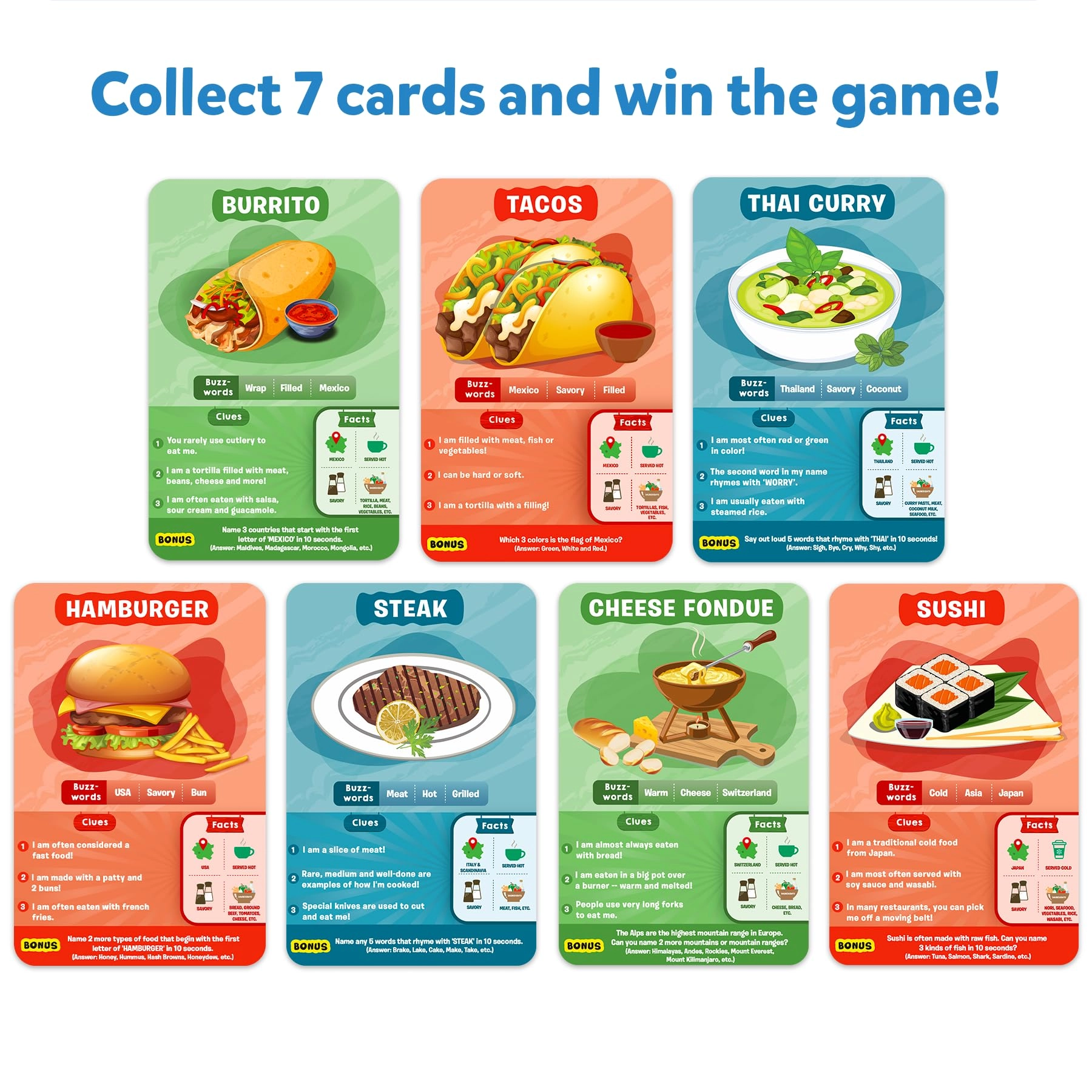 Guess in 10: Foods Around the World - Card Game