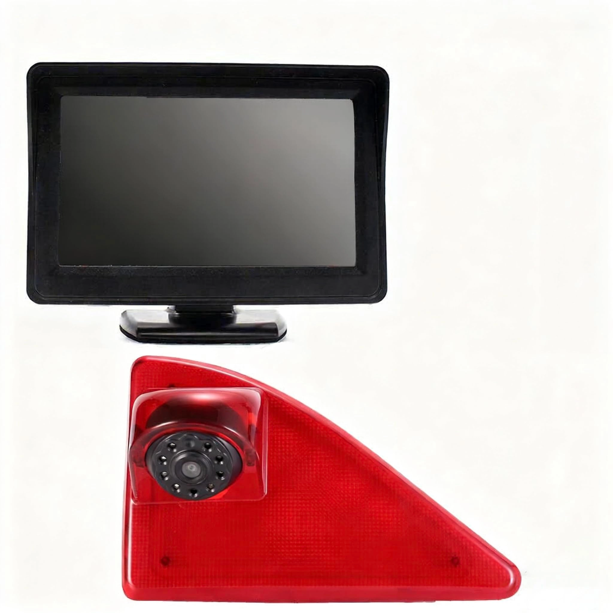 hongtawolo 3rd Brake Light Reversing Camera + 4.3 Inch TFT LCD Monitor - Night vision 1280 x 720 pixels