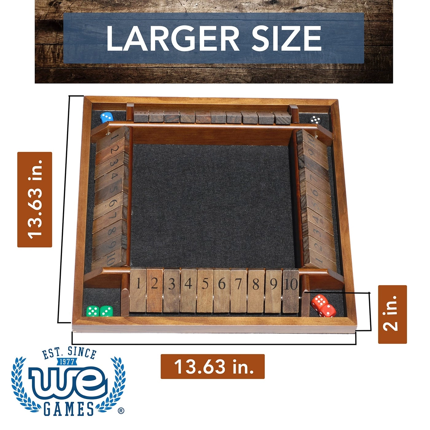 Shut The Box - Walnut Stain