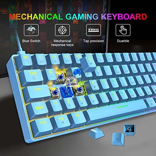 Mechanical Keyboard + Honeycomb Mouse + Mouse Pad - Wired