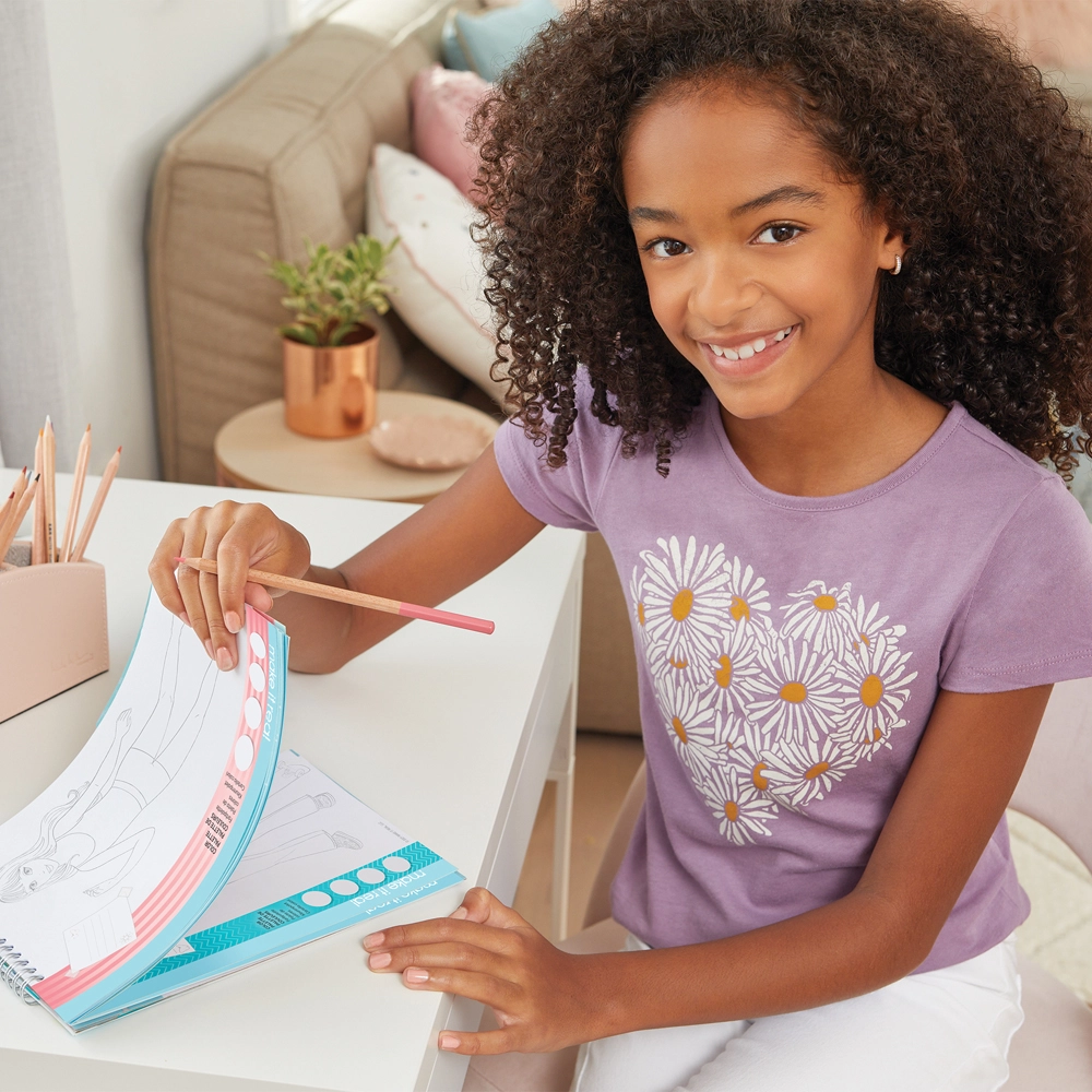 Blooming Vibes Fashion Design Sketchbook