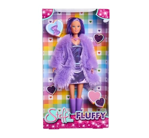 Steffi Love Fluffy Doll - 29cm Belt Dress Fur Jacket Ages 3+