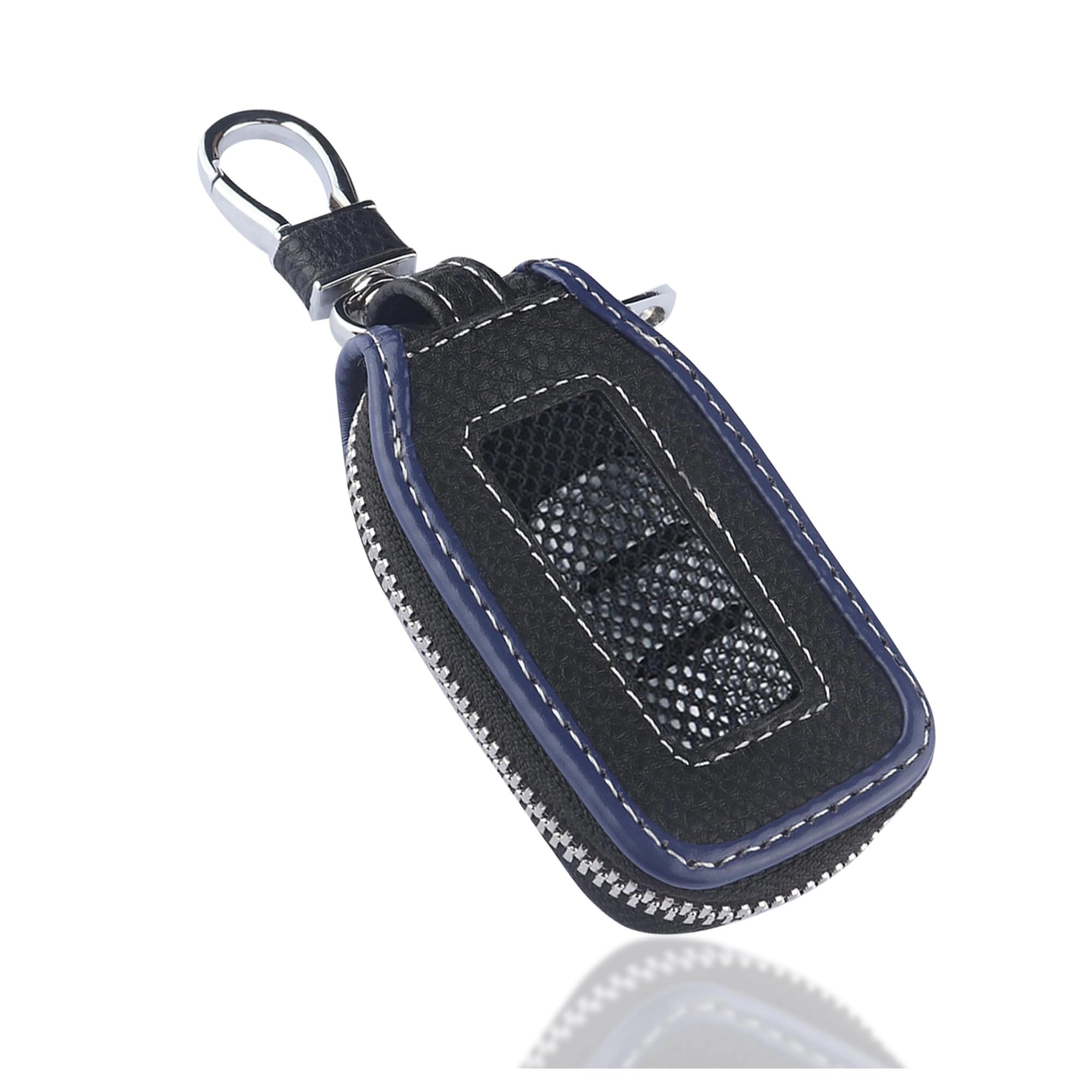 carleef Key Case Holder - 5.25 x 1.85 x 0.8 Inch Black/Blue