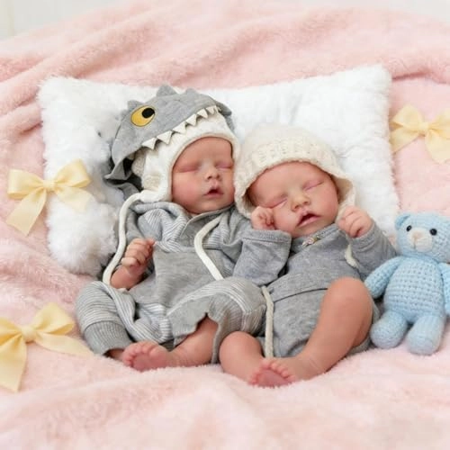 Reborn Baby Doll - 18 inch Silicone Boy and Girl Ages 3+ Bundle