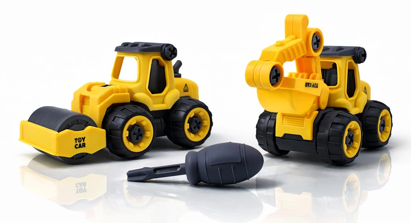 Luminoso International Pvt. Ltd. Road Roller - Orange + Excavator