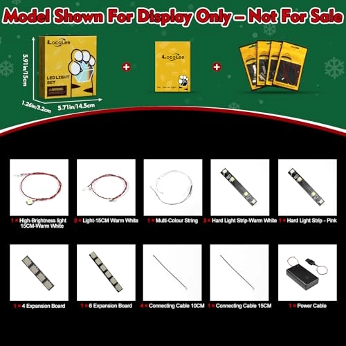 Light kit for LEGO Festive Gingerbread House 40809 - Plastic