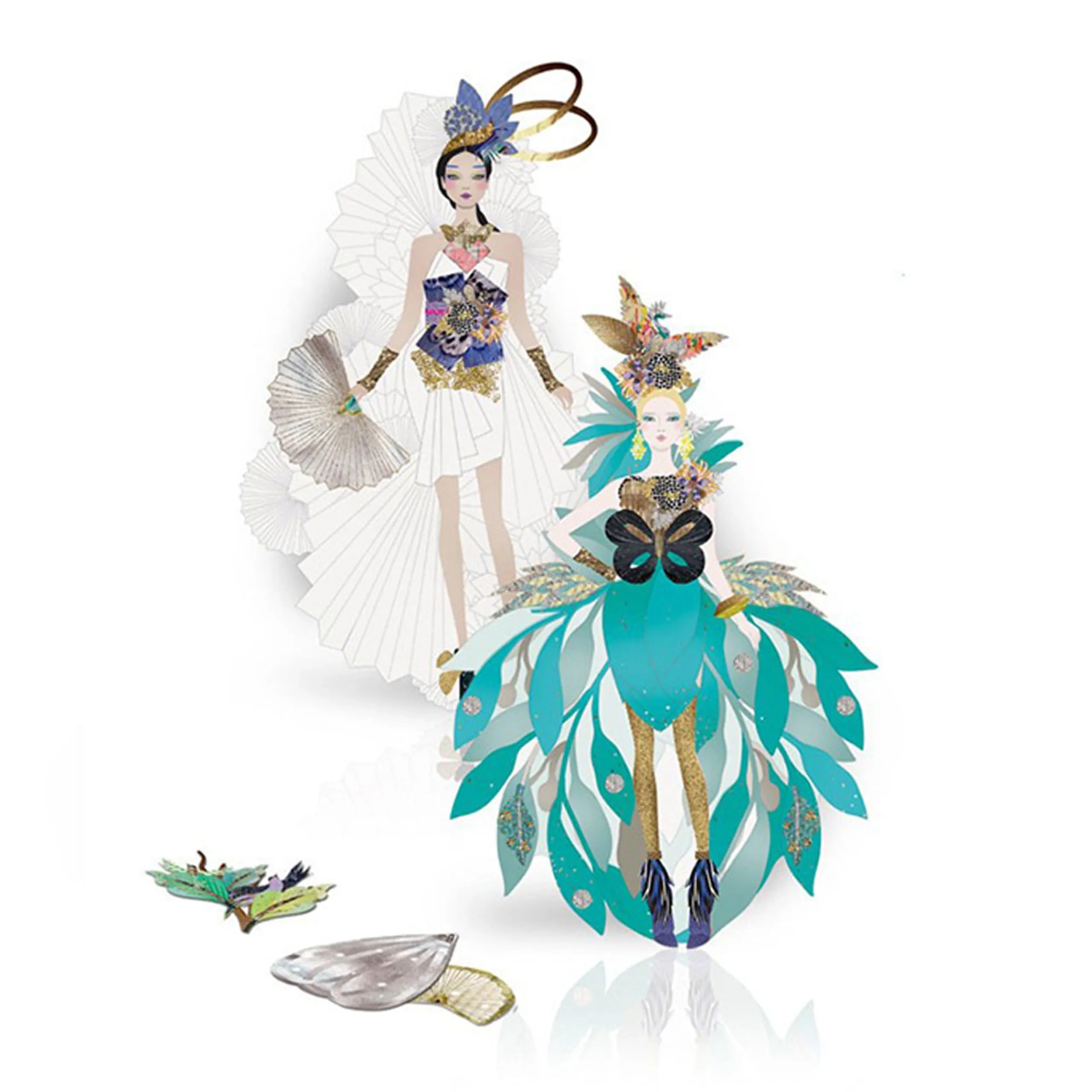 Creative Kit Haute Couture - 5 dolls 30 x 20 cm