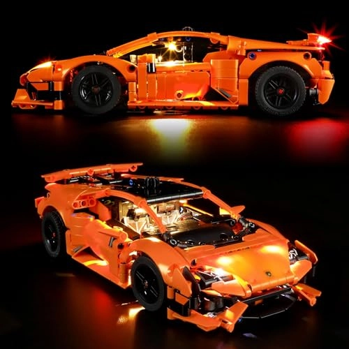 Led Lighting Kit - Orange for LEGO Lamborghini Huracán Tecnica 42196