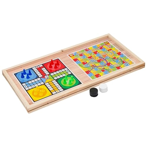 Premium 3-in-1 Fastest Finger First - Sling Puck Chess Ludo Snake & Ladder