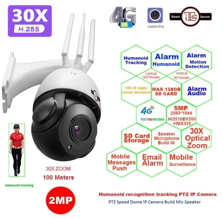 Wireless 4G PTZ Camera 2MP