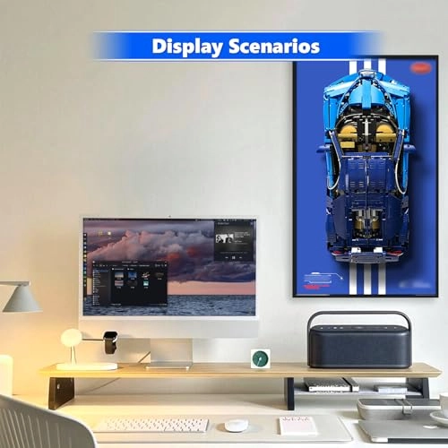 Display Wall Mount for LEGO Bugatti Chiron 42083 - 74.9X45cm