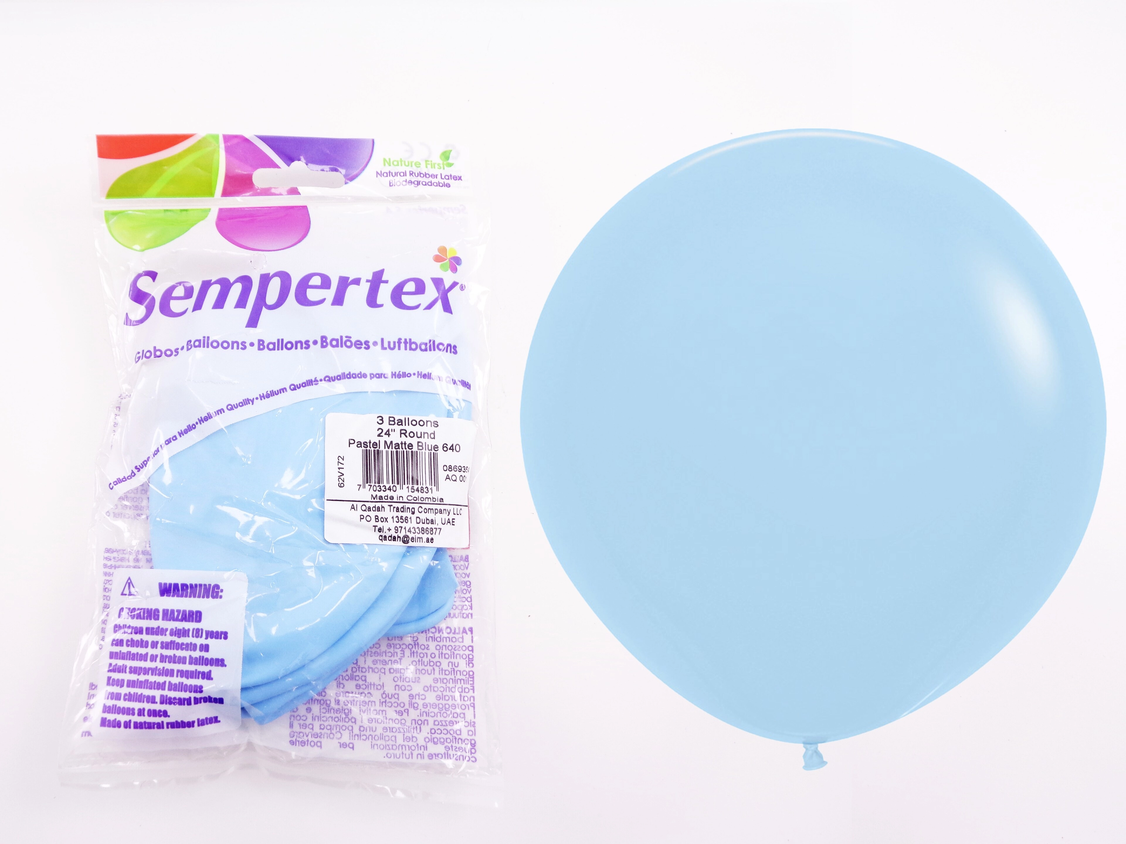 20012303 - 70g Matte Pastel Latex Balloons Blue
