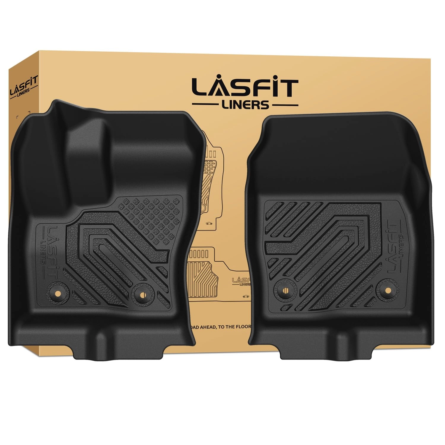 LASFIT Front Floor Mats for Ford Transit Connect - 2014-2021 1st Row Only