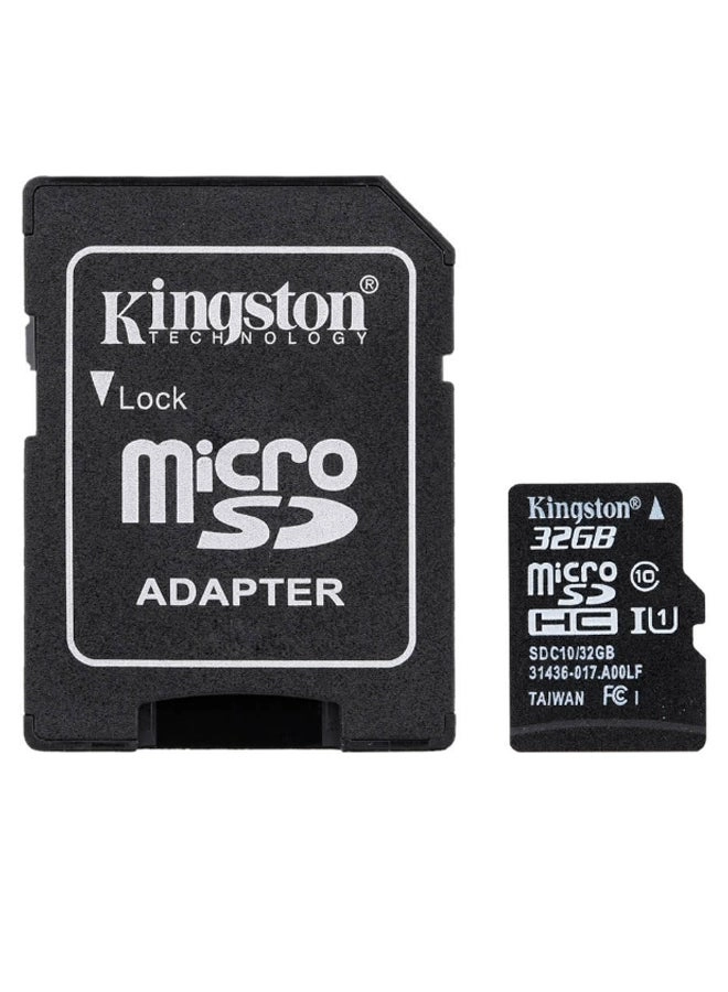 Kingston Technology Micro SDHC TF Flash Memory Card - With Adapter Black