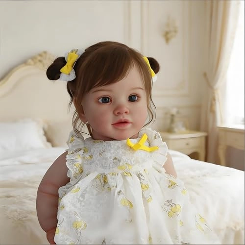 Pippa Reborn Baby Doll - 26 inch Cotton Vinyl Hand-rooted Curly Hair Ages 3+